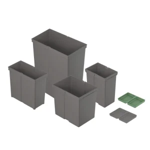 Ruslafata stök 40.l dökkgrá 220x420x495mm