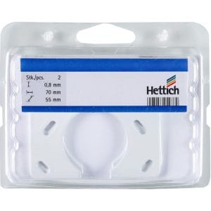 Viðgerðarplata fyrir löm í hurð (2 stk.)