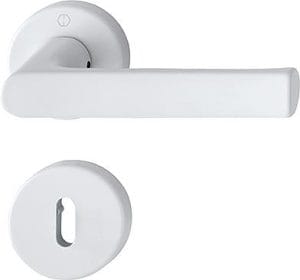 Hurðarhúnn Hamburg hvítt DIN Quick-fit sett