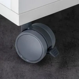 Húsgagnahjól með bremsu og festiplötu – 50 mm