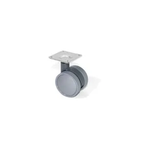 Húsgagnahjól án bremsu með festiplötu - 50 mm