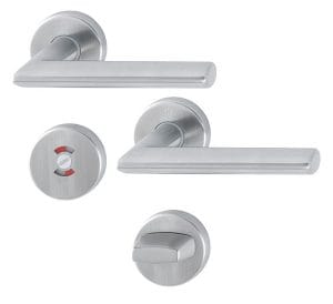 Hurðarhúnn Stockholm ryðfrítt stál SKA með WC læsingu