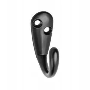Snagi MALAG einfaldur, svartur 44x17,5 mm