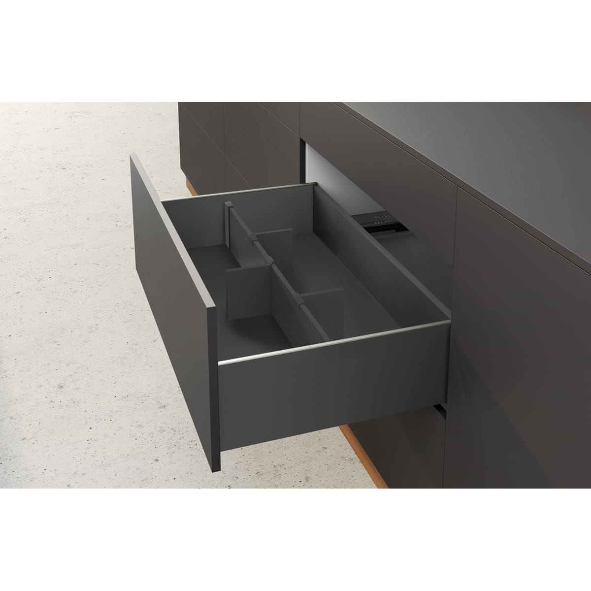 Hettich OrgaStore 830 skilrúm 125 mm – antrasít - Image 2