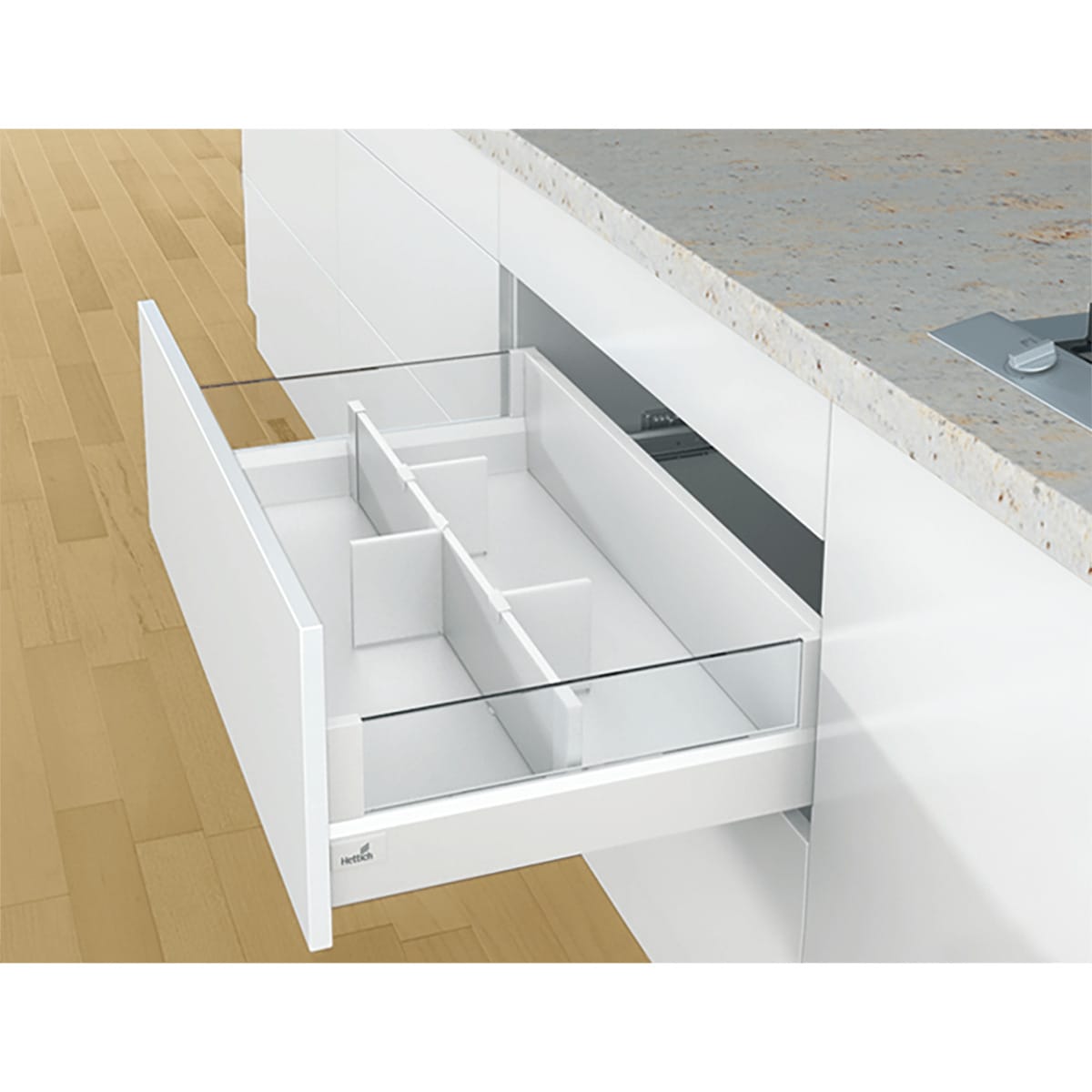 Hettich OrgaStore 830 álprófíll 2000 mm – hvítur - Image 2